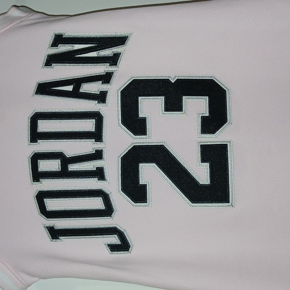 Jordan 23 Girls Sleevless T Shirt Jersey Dress Pink Black White Size Medium NWT - Picture 3 of 5